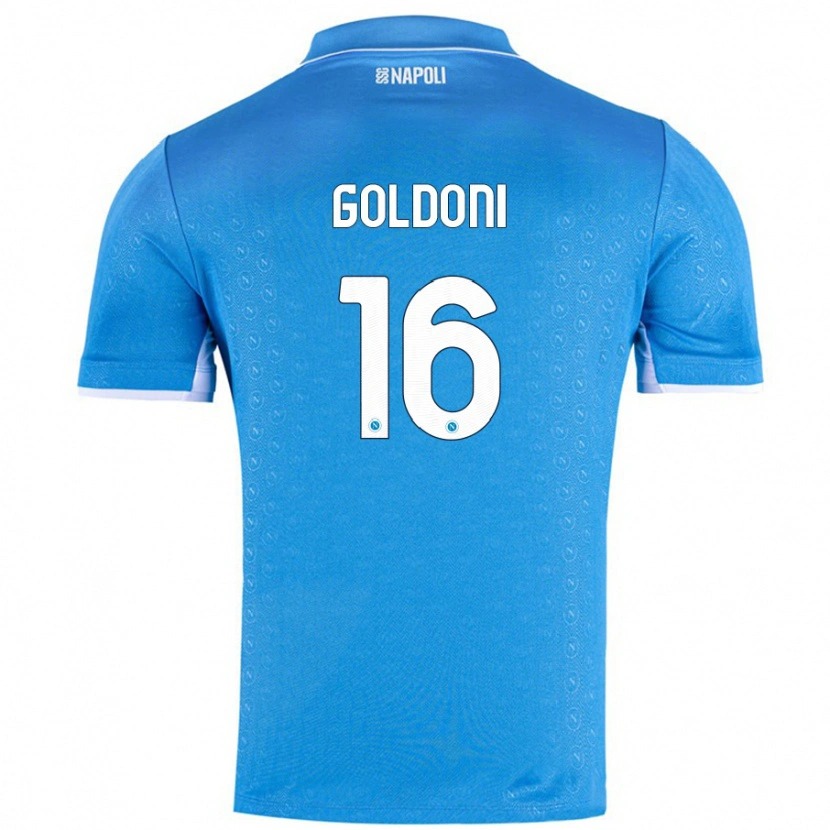 Danxen Niño Camiseta Eleonora Goldoni #16 Azul Cielo 1ª Equipación 2024/25 La Camisa