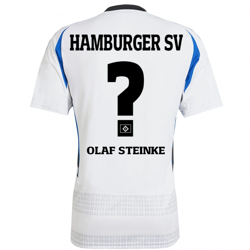 Danxen Niño Camiseta Eric Olaf Steinke #0 Blanco Azul 1ª Equipación 2024/25 La Camisa