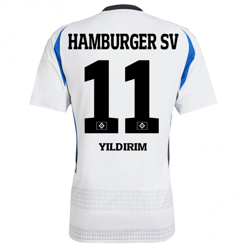 Danxen Niño Camiseta Mehmet Yildirim #11 Blanco Azul 1ª Equipación 2024/25 La Camisa