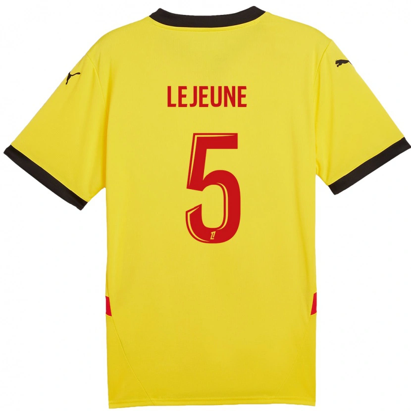 Danxen Niño Camiseta Romane Lejeune #5 Amarillo Rojo 1ª Equipación 2024/25 La Camisa