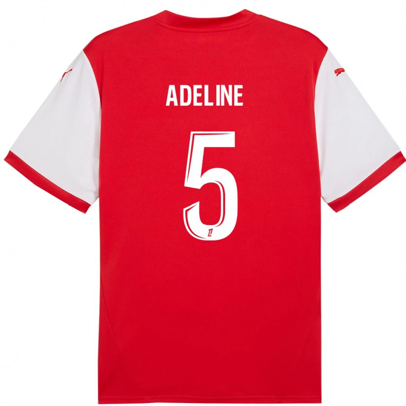Danxen Niño Camiseta Martin Adeline #5 Rojo Blanco 1ª Equipación 2024/25 La Camisa