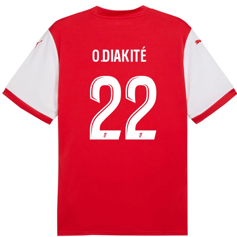 Danxen Niño Camiseta Oumar Diakité #22 Rojo Blanco 1ª Equipación 2024/25 La Camisa