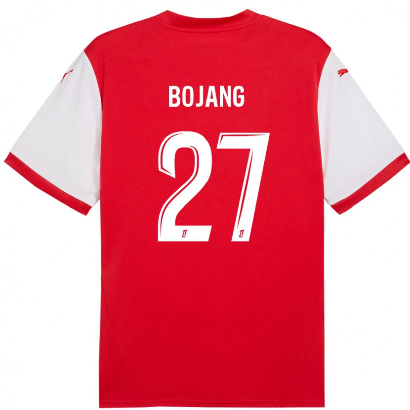 Danxen Niño Camiseta Adama Bojang #27 Rojo Blanco 1ª Equipación 2024/25 La Camisa
