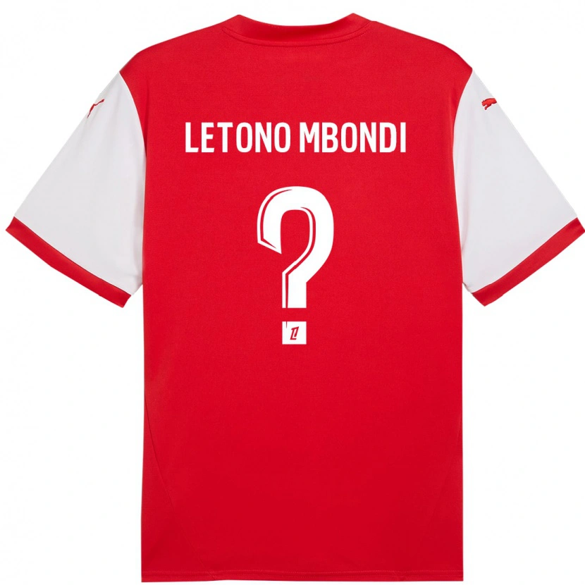 Danxen Niño Camiseta Christ-Emmanuel Letono Mbondi #0 Rojo Blanco 1ª Equipación 2024/25 La Camisa