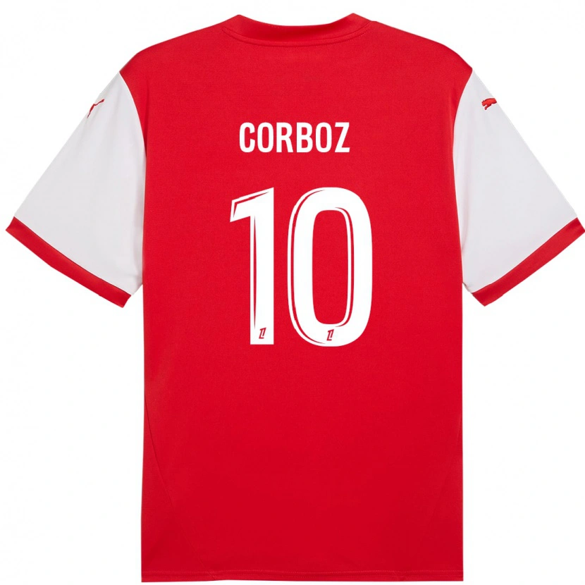 Danxen Niño Camiseta Rachel Corboz #10 Rojo Blanco 1ª Equipación 2024/25 La Camisa