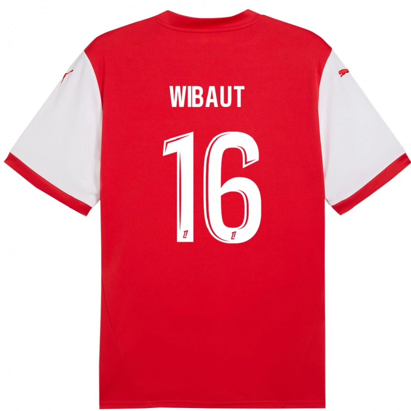 Danxen Niño Camiseta Clara Wibaut #16 Rojo Blanco 1ª Equipación 2024/25 La Camisa