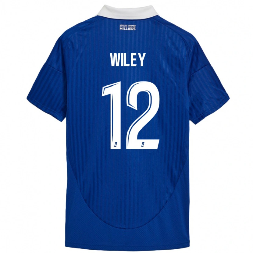 Danxen Niño Camiseta Caleb Wiley #12 Azul Blanco 1ª Equipación 2024/25 La Camisa