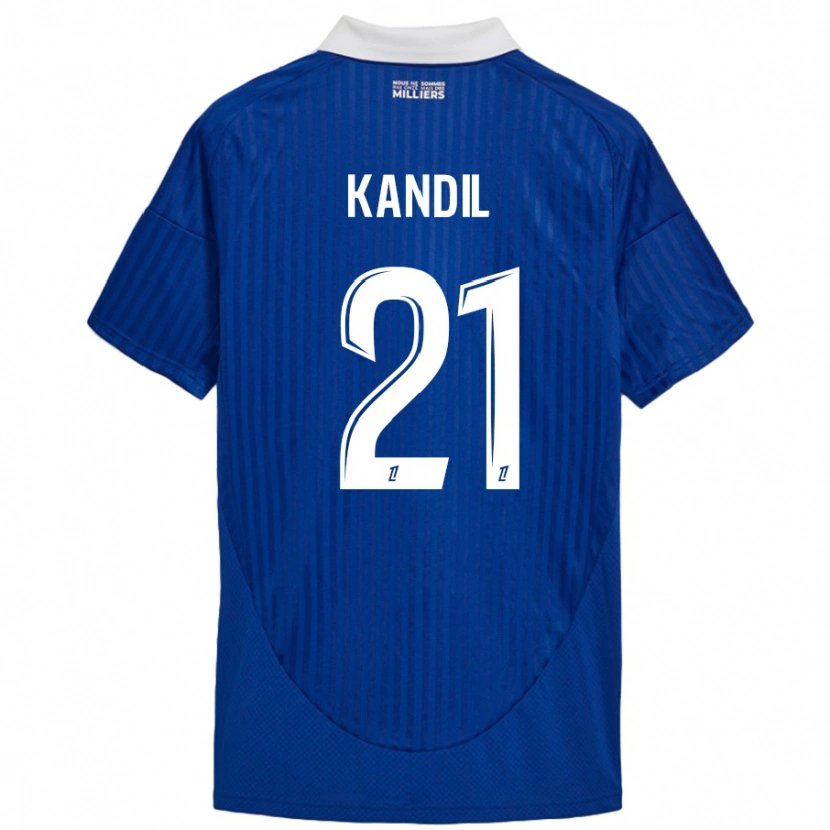 Danxen Niño Camiseta Nordine Kandil #21 Azul Blanco 1ª Equipación 2024/25 La Camisa