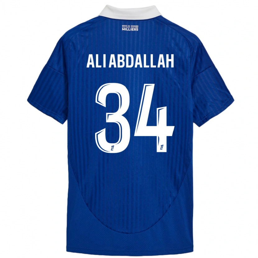 Danxen Niño Camiseta Aboubacar Ali Abdallah #34 Azul Blanco 1ª Equipación 2024/25 La Camisa