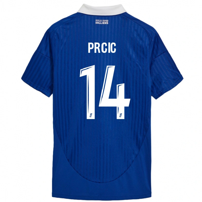 Danxen Niño Camiseta Sanjin Prcic #14 Azul Blanco 1ª Equipación 2024/25 La Camisa