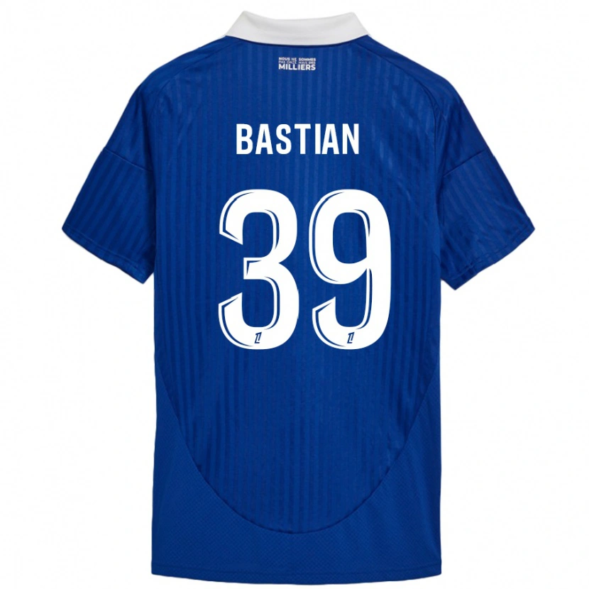 Danxen Niño Camiseta Maxime Bastian #39 Azul Blanco 1ª Equipación 2024/25 La Camisa