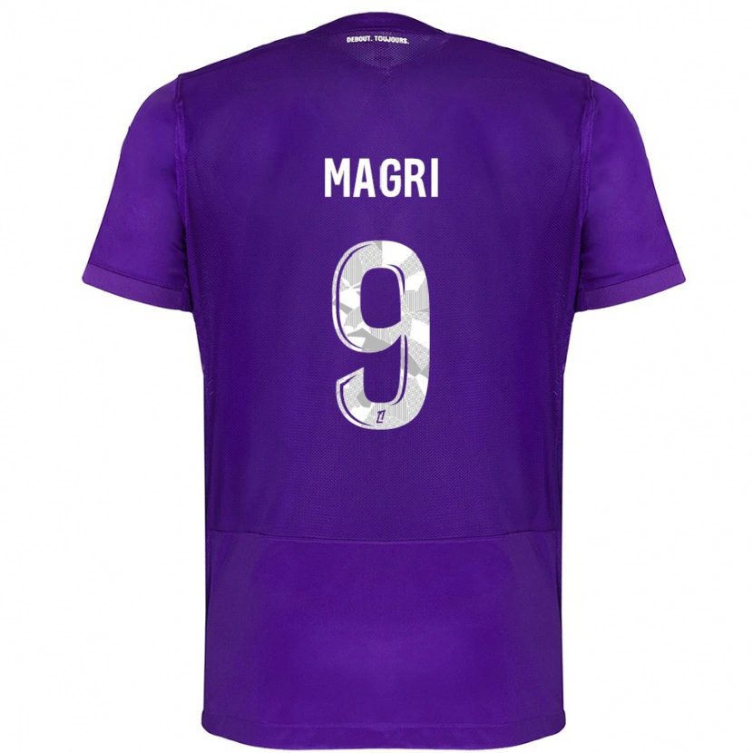 Danxen Niño Camiseta Frank Magri #9 Morado Blanco 1ª Equipación 2024/25 La Camisa