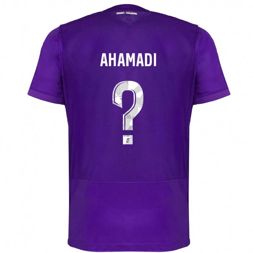 Danxen Niño Camiseta Isaack Ahamadi #0 Morado Blanco 1ª Equipación 2024/25 La Camisa