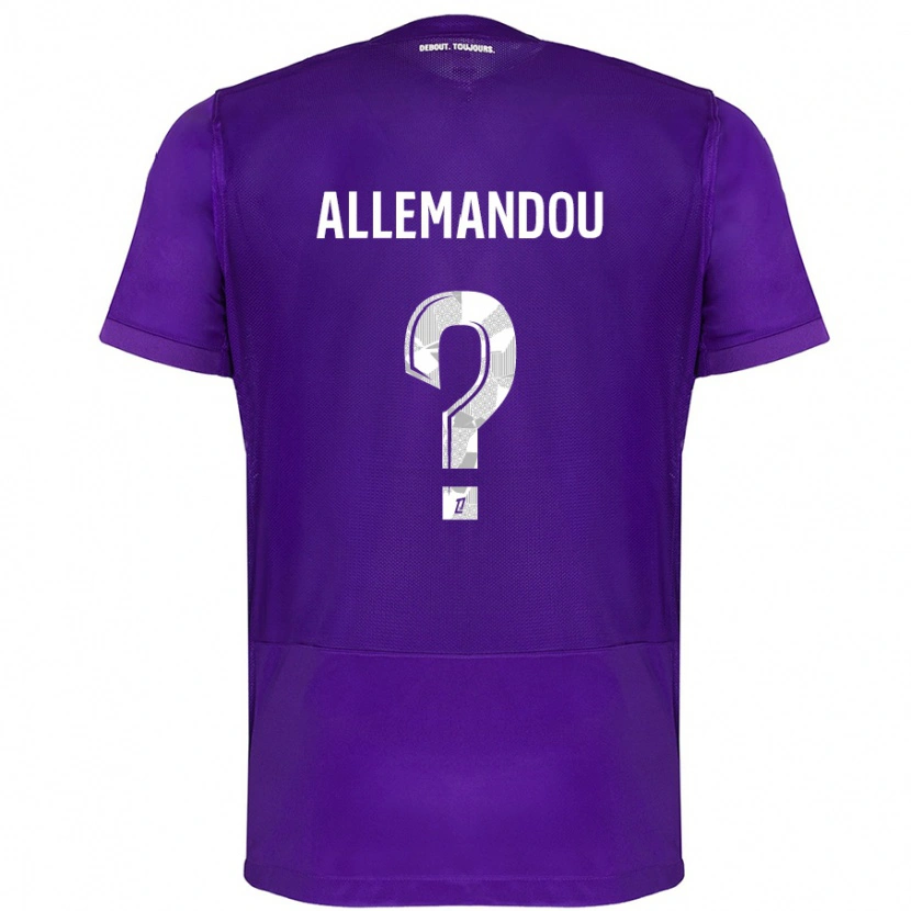 Danxen Niño Camiseta Teddy Allemandou #0 Morado Blanco 1ª Equipación 2024/25 La Camisa