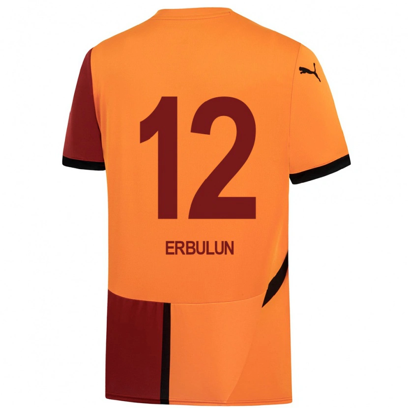 Danxen Niño Camiseta Helin Erbulun #12 Amarillo Rojo 1ª Equipación 2024/25 La Camisa