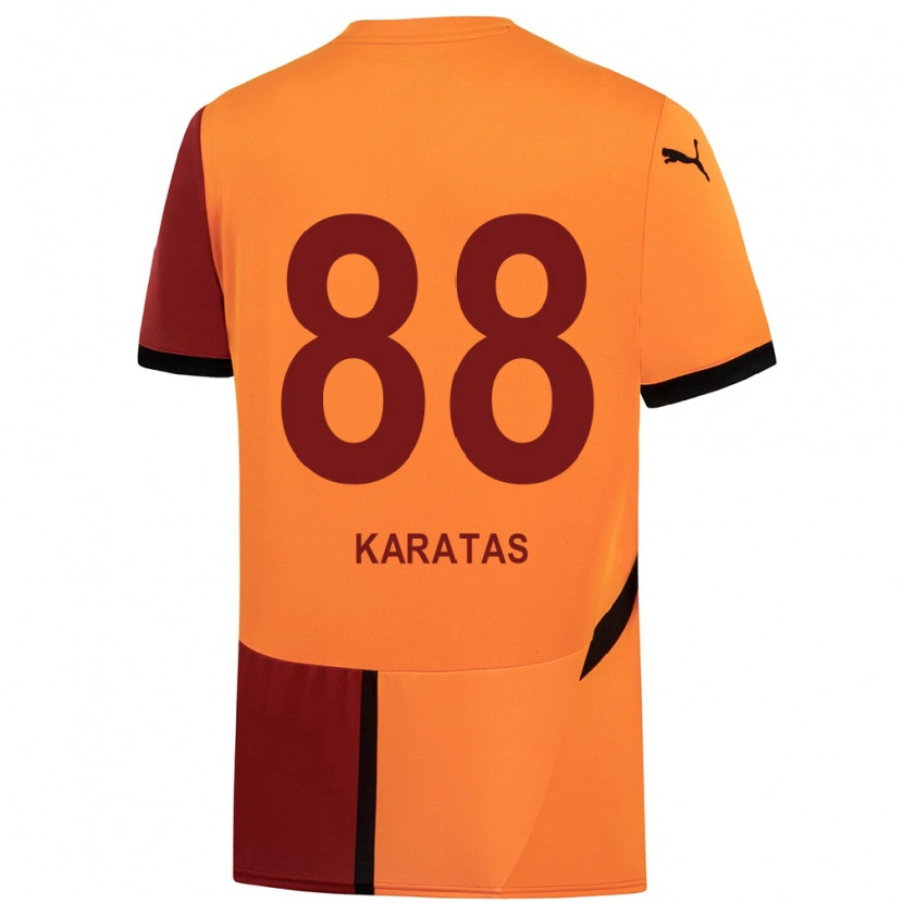Danxen Niño Camiseta Kazımcan Karataş #88 Amarillo Rojo 1ª Equipación 2024/25 La Camisa
