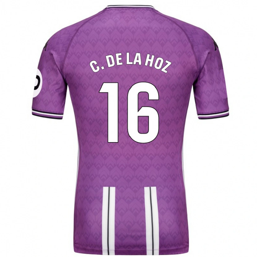 Danxen Niño Camiseta César De La Hoz #16 Púrpura Blanco 1ª Equipación 2024/25 La Camisa