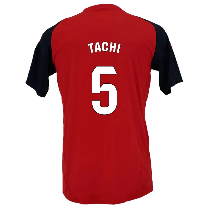 Danxen Niño Camiseta Tachi #5 Rojo Negro 1ª Equipación 2024/25 La Camisa