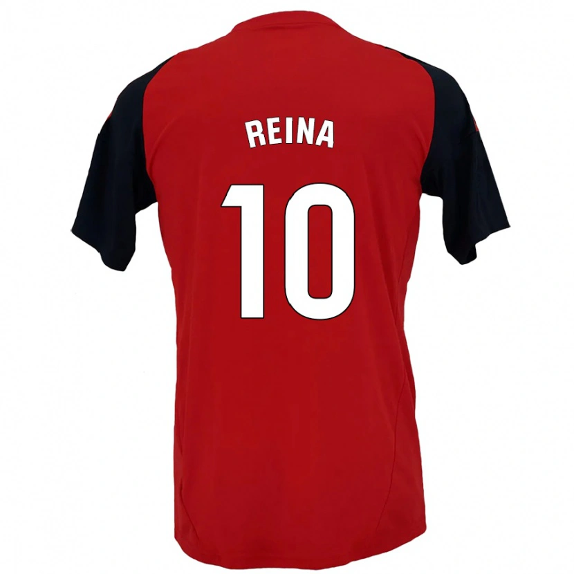Danxen Niño Camiseta Alberto Reina #10 Rojo Negro 1ª Equipación 2024/25 La Camisa