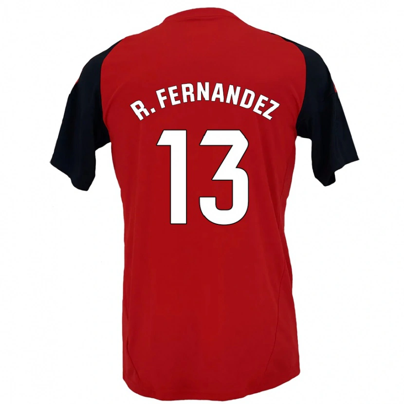 Danxen Niño Camiseta Raúl Fernández #13 Rojo Negro 1ª Equipación 2024/25 La Camisa