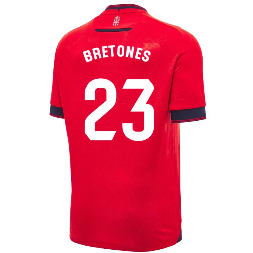 Danxen Niño Camiseta Abel Bretones #23 Rojo Blanco 1ª Equipación 2024/25 La Camisa
