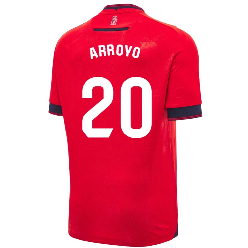 Danxen Niño Camiseta Roberto Arroyo #20 Rojo Blanco 1ª Equipación 2024/25 La Camisa
