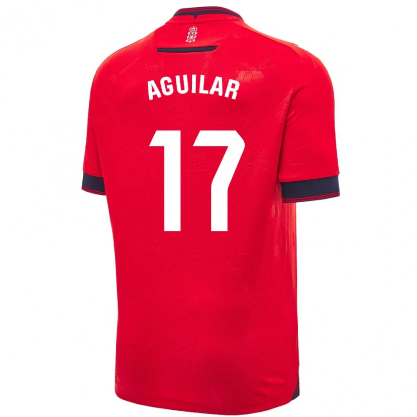 Danxen Niño Camiseta Eneko Aguilar #17 Rojo Blanco 1ª Equipación 2024/25 La Camisa