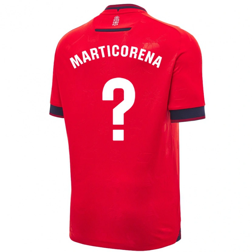 Danxen Niño Camiseta Ander Marticorena #0 Rojo Blanco 1ª Equipación 2024/25 La Camisa