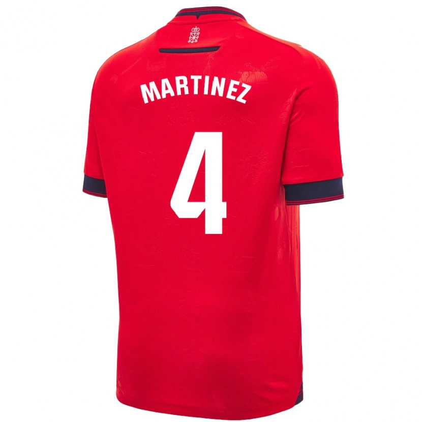 Danxen Niño Camiseta Vera Martínez Viota #4 Rojo Blanco 1ª Equipación 2024/25 La Camisa