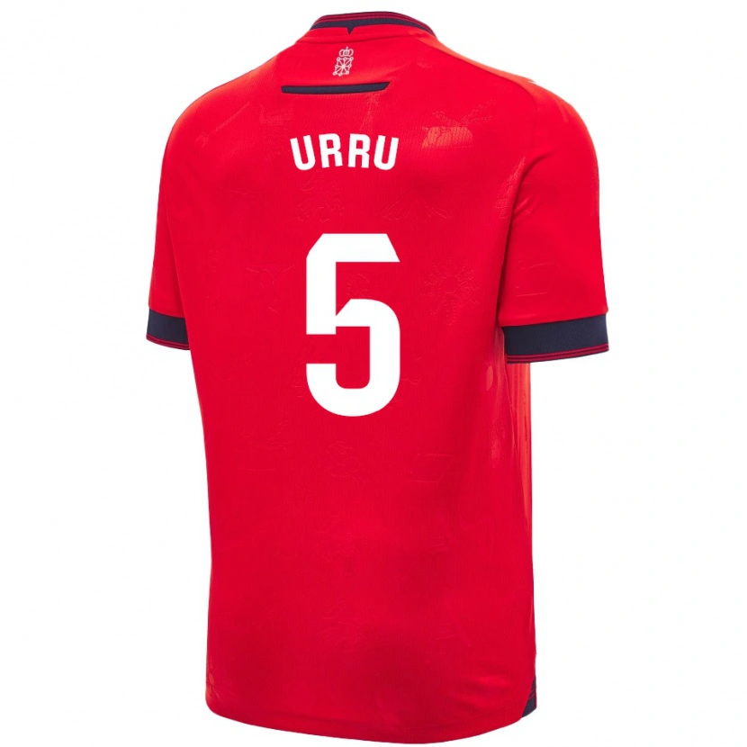 Danxen Niño Camiseta Irati Urruzola Bermúdez #5 Rojo Blanco 1ª Equipación 2024/25 La Camisa