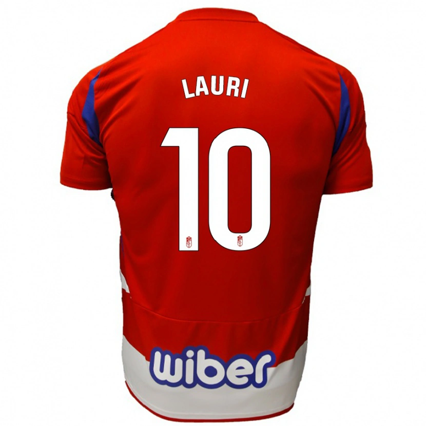 Danxen Niño Camiseta Lauri #10 Rojo Blanco Azul 1ª Equipación 2024/25 La Camisa