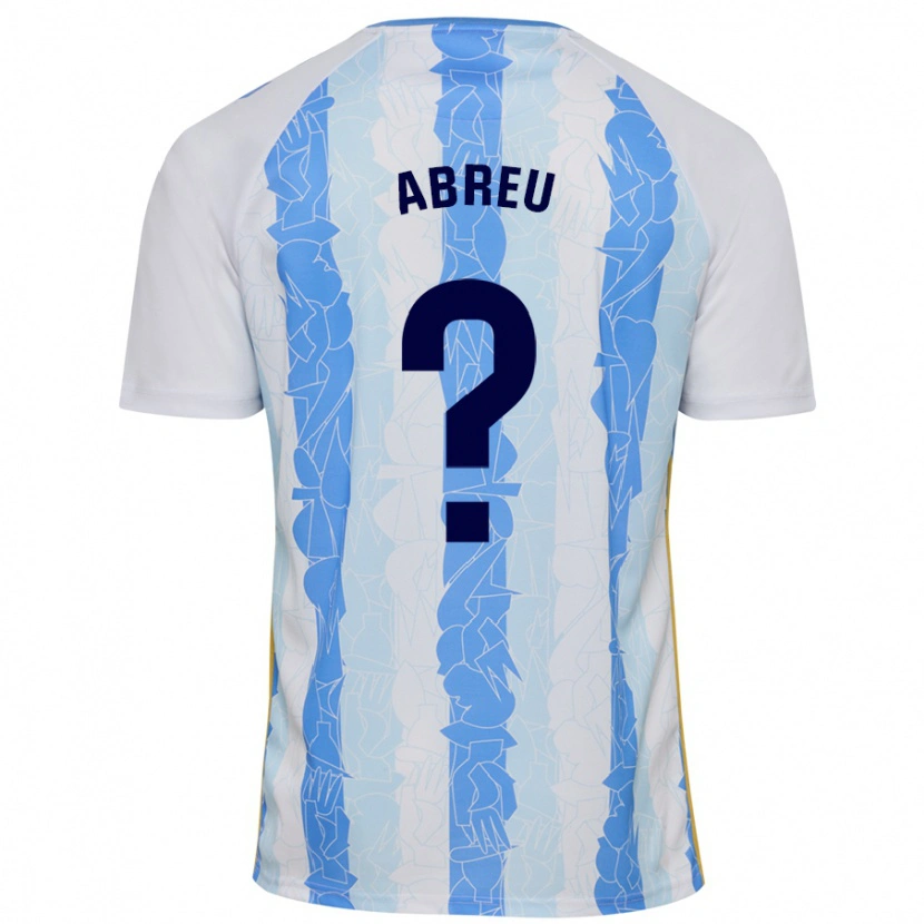 Danxen Niño Camiseta Marco Abreu #0 Blanco Azul 1ª Equipación 2024/25 La Camisa