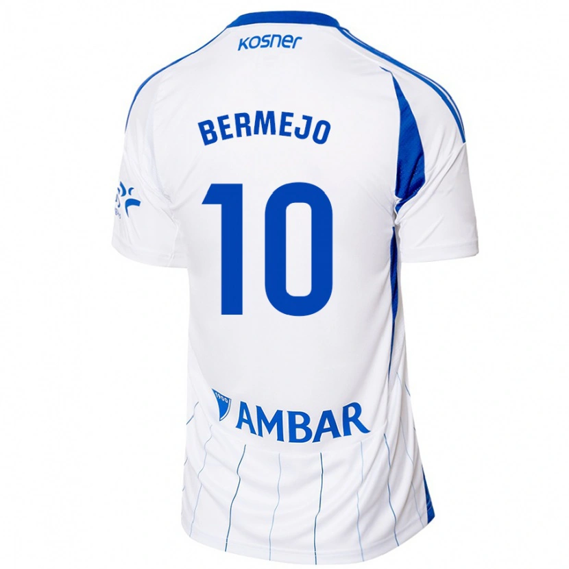 Danxen Niño Camiseta Sergio Bermejo #10 Rojo Blanco 1ª Equipación 2024/25 La Camisa