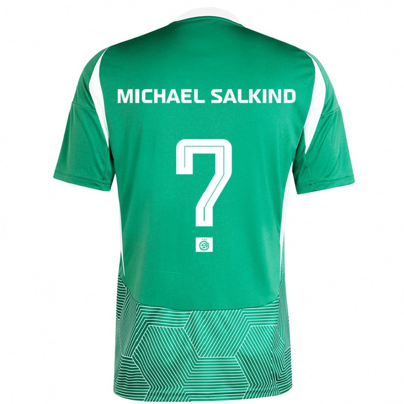 Danxen Niño Camiseta Liav Michael Salkind #0 Verde Blanco 1ª Equipación 2024/25 La Camisa