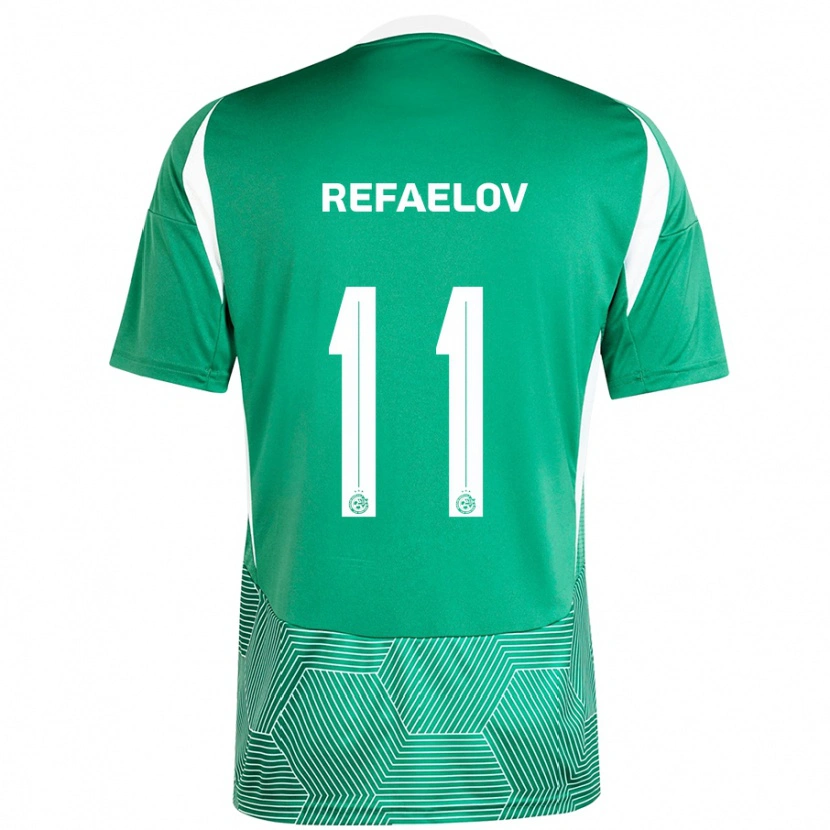 Danxen Niño Camiseta Lior Refaelov #11 Verde Blanco 1ª Equipación 2024/25 La Camisa