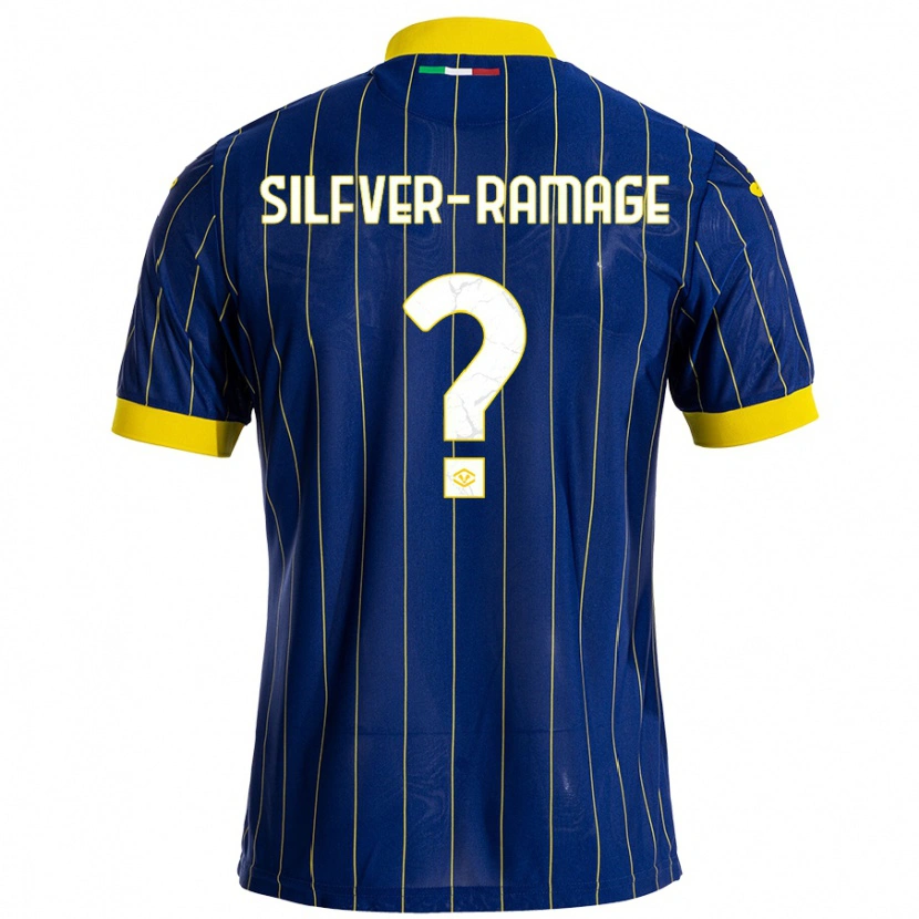 Danxen Niño Camiseta William Silfver-Ramage #0 Azul Amarillo 1ª Equipación 2024/25 La Camisa
