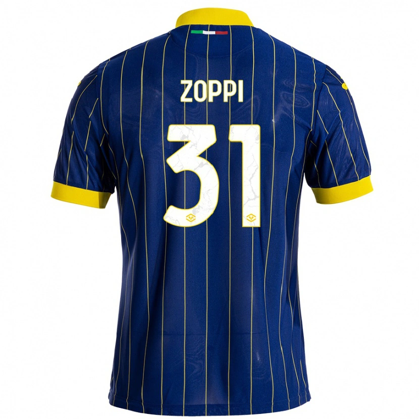 Danxen Niño Camiseta Sofia Zoppi #31 Azul Amarillo 1ª Equipación 2024/25 La Camisa