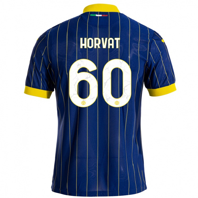 Danxen Niño Camiseta Mihaela Horvat #60 Azul Amarillo 1ª Equipación 2024/25 La Camisa