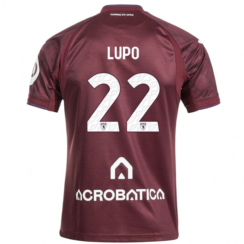 Danxen Niño Camiseta Enrica Lupo #22 Granate Blanco 1ª Equipación 2024/25 La Camisa