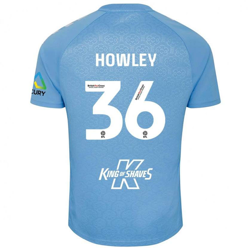 Danxen Niño Camiseta Ryan Howley #36 Azul Blanco 1ª Equipación 2024/25 La Camisa