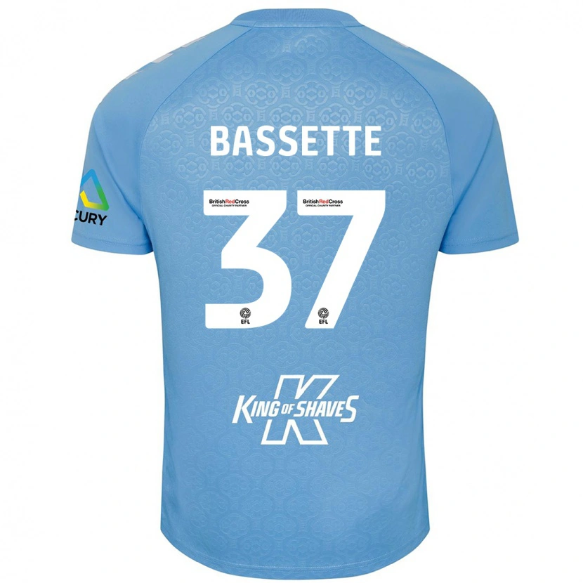 Danxen Niño Camiseta Norman Bassette #37 Azul Blanco 1ª Equipación 2024/25 La Camisa