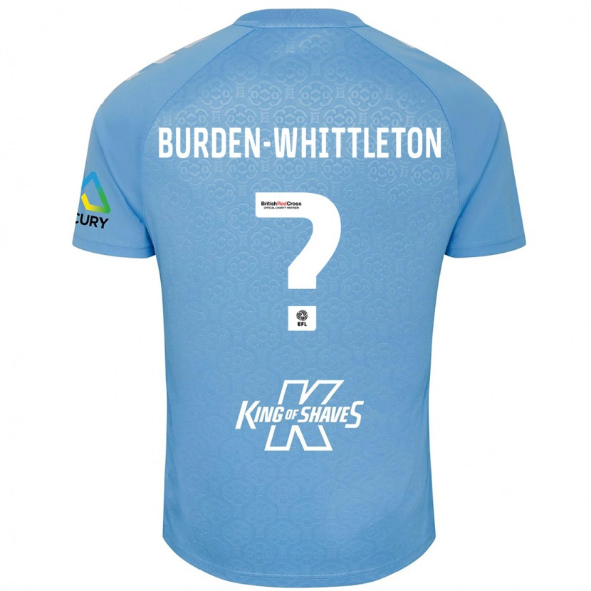 Danxen Niño Camiseta Charlie Burden-Whittleton #0 Azul Blanco 1ª Equipación 2024/25 La Camisa
