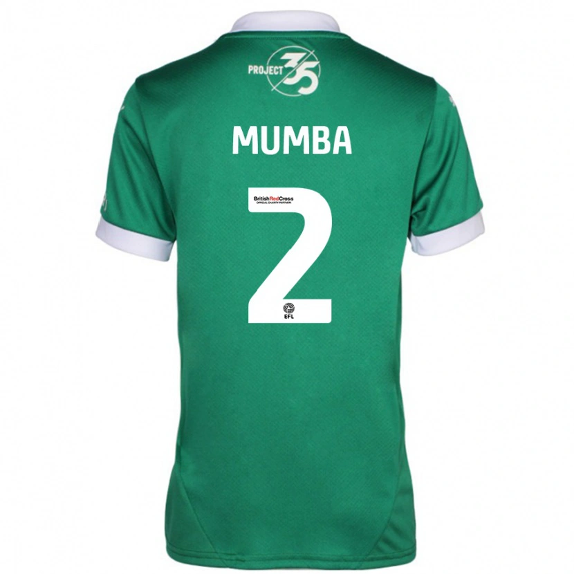 Danxen Niño Camiseta Bali Mumba #2 Verde Blanco 1ª Equipación 2024/25 La Camisa