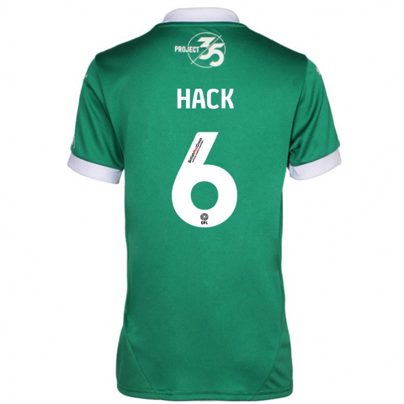Danxen Niño Camiseta Lucy Hack #6 Verde Blanco 1ª Equipación 2024/25 La Camisa