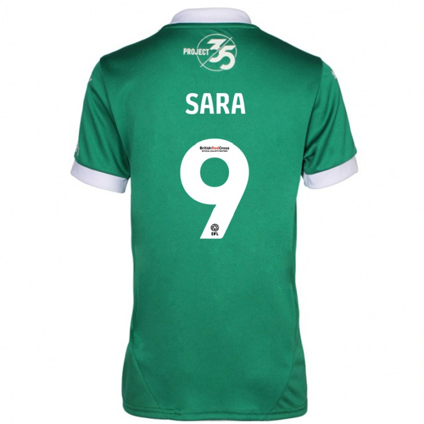 Danxen Niño Camiseta Ellie Sara #9 Verde Blanco 1ª Equipación 2024/25 La Camisa