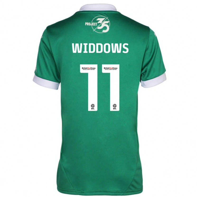 Danxen Niño Camiseta Jade Widdows #11 Verde Blanco 1ª Equipación 2024/25 La Camisa