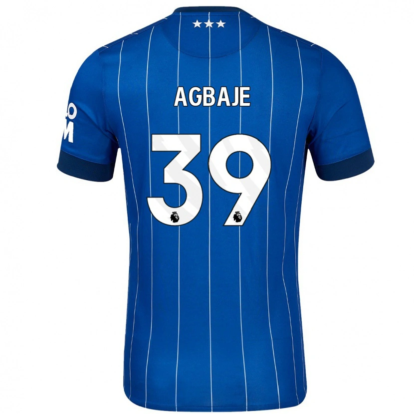 Danxen Niño Camiseta Edwin Agbaje #39 Azul Marino 1ª Equipación 2024/25 La Camisa