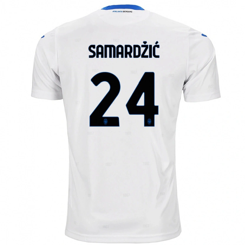 Danxen Niño Camiseta Lazar Samardžić #24 Blanco 2ª Equipación 2024/25 La Camisa