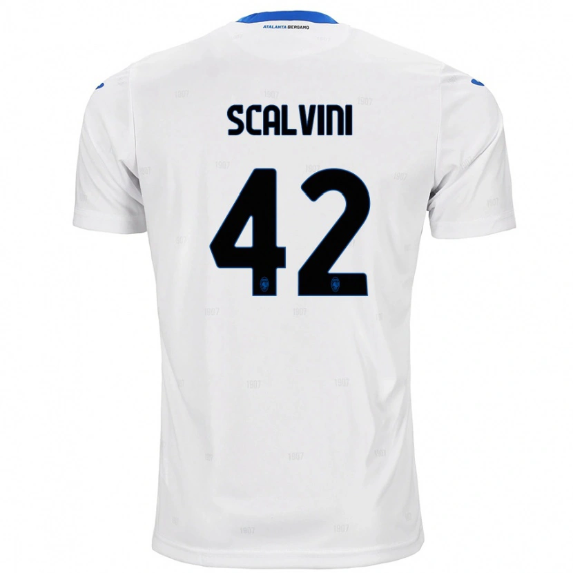 Danxen Niño Camiseta Giorgio Scalvini #42 Blanco 2ª Equipación 2024/25 La Camisa