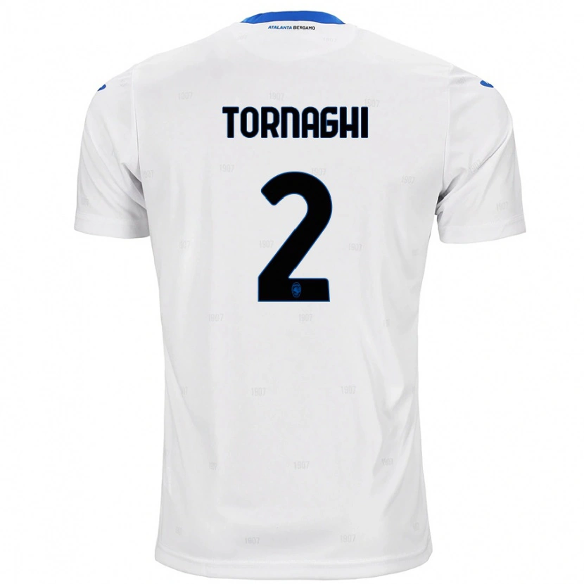Danxen Niño Camiseta Pietro Tornaghi #2 Blanco 2ª Equipación 2024/25 La Camisa